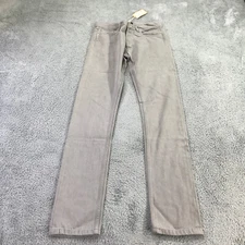 A.P.C Jeans Mens 26 Petit New Standard Solid Gray 100% Cotton  Pants as4354