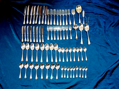 Birks Brentwood Pattern Sterling Silver Flatware for 8 - 73 pc