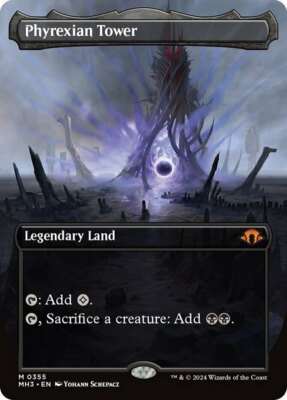 [1x] Phyrexian Tower - Borderless Near Mint, English Modern Horizons 3 MTG Magic