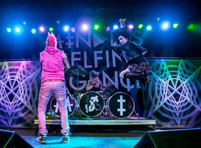 Jimmy Urine Kitty and Lyn-Z of Mindless Self Indulgence at St An- 2014 Photo