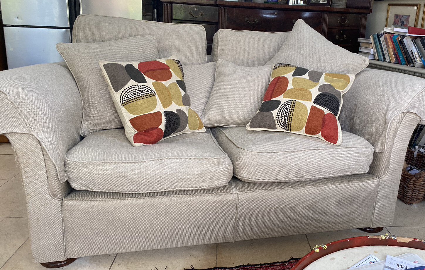 Pair Of Beige Duresta Sofas eBay