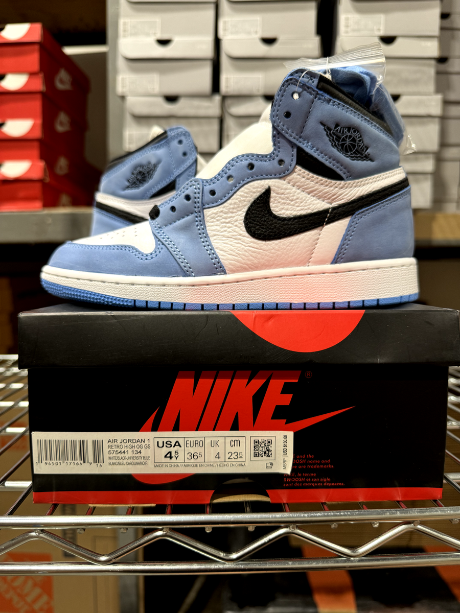 Size Jordan Retro High OG University Blue (GS) 575441