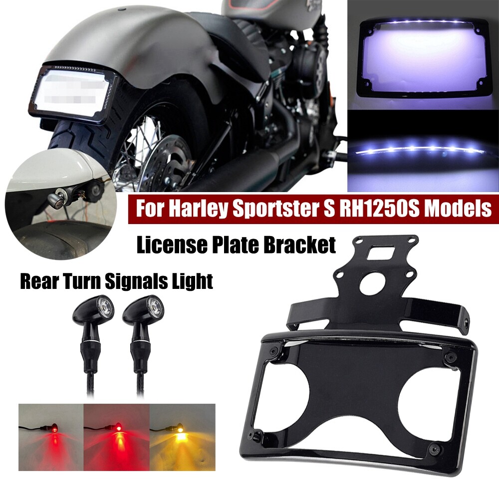 For Harley RH1250 S License Plate Holder Frame LED Taillight