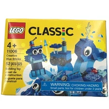 Lego Classic 11006 Creative Blue Bricks 52 Pieces New