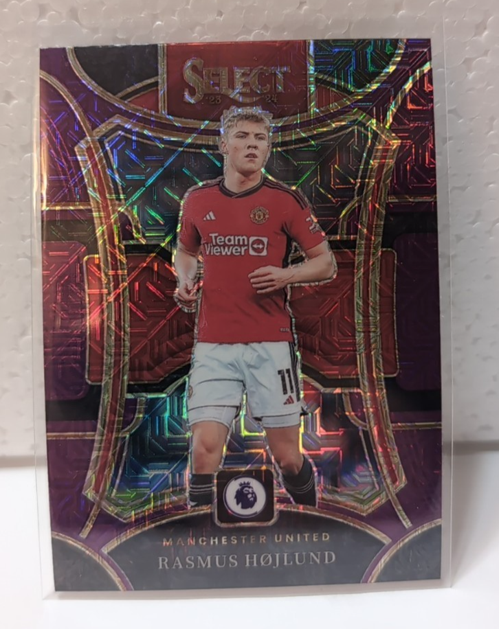 Rasmus Hojlund 2023-24 Panini Select Purple Mojo Prizm Mezzanine #168
