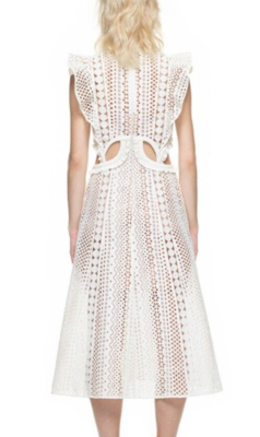 chinese dress ladies Self-Portrait One Shoulder Guipure-lace Midi Dress  Runway Catalog