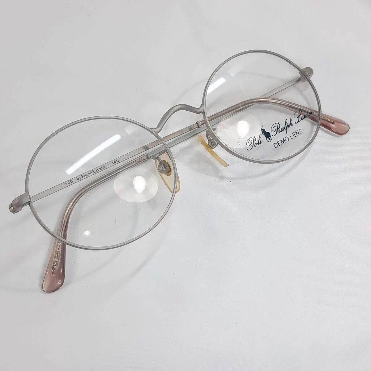 Vintage POLO RALPH LAUREN 296 WM6 EYEGLASSES Frames ONLY 50-19-140 Italy silver POLO Classic Vi by Polo Ralph Lauren 49 19 140 Vintage  main image 3