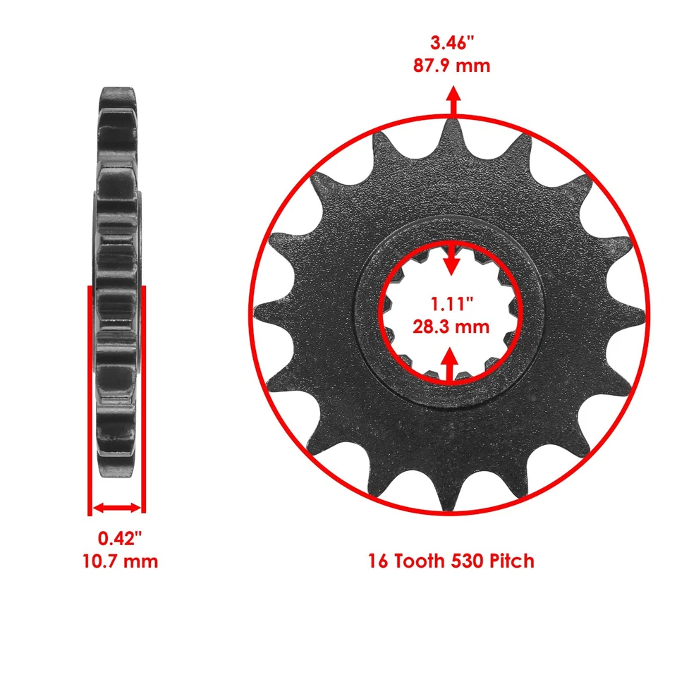 Kit de cadena de transmisión y piñones para Yamaha R1 YZF-R1 YZF1000R 1998 1999 2000-2003 Foto 3 de 4