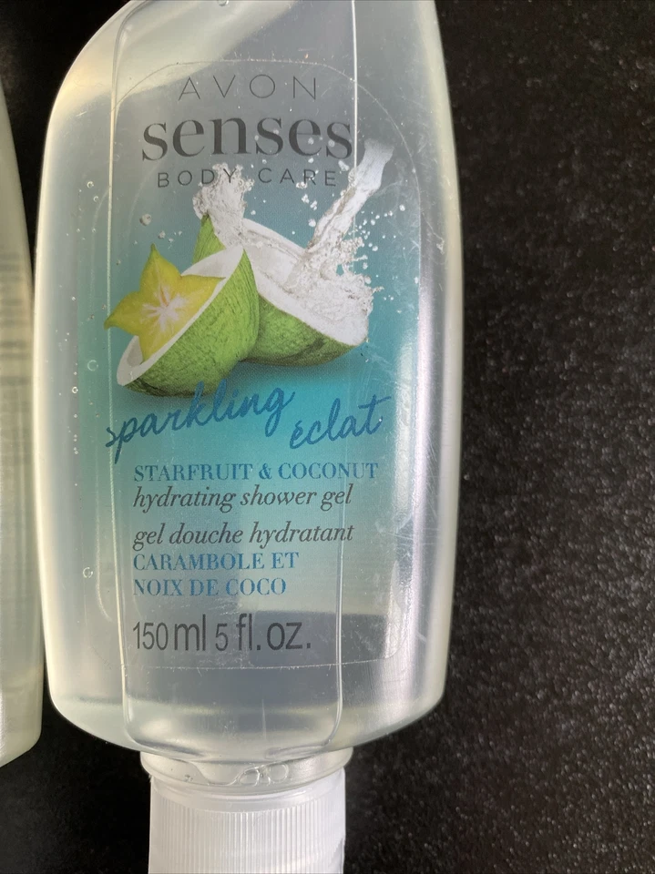 AVON SENSES BODY CARE STARFRUIT & COCONUT SHOWER GEL  3 PIECES 5 OZ EACH - Image 2 of 4