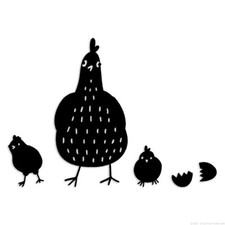 Chicks Chicken - Decal Sticker - Multiple Colors  Sizes - ebn6453