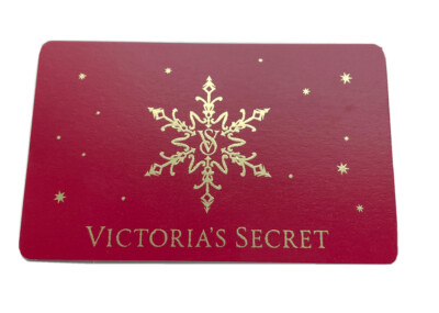 Victoria's Secret Gift Card Christmas - Gold Foil Snowflake On Red