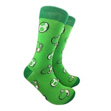 Yoshi Character And Egg Super Mario Game Themed Crew Socks