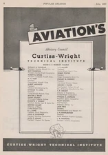 Aviation Magazine Print - Curtiss-Wright Technical Institute (1937)