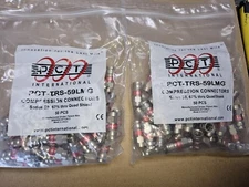 2 Sealed Bags  PCT-TRS-59LMG Cable Connector - 100 PCS New Sealed