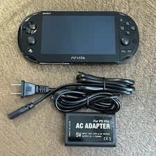 Black Sony PS Vita 2000 System w/ Charger - Tested Works - Region Free