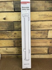 Black Retractable Baby Gate 33" Tall Extends up to 55'' Wide Dog Cat Pet Safety