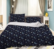 3D Galaxy Moon Planet Pattern Quilt Cover Set Duvet Cover Bedding Pillowcases
