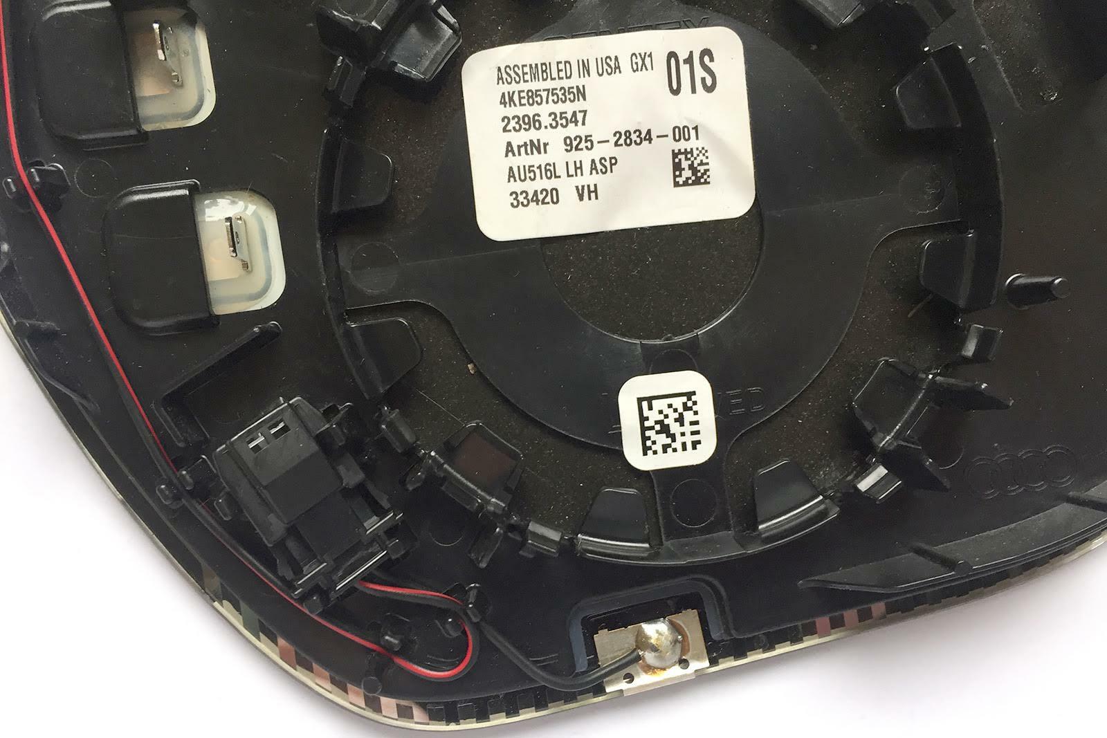 Original Audi E-TRON LEFT SIDE VIEW MIRROR WIDE ANGLE GLASS AUTO DIM HEATED 