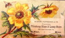 Burton Patterson & Co Pittsburg Glass & Lamp Store, Wildflowers Honey Bee D2