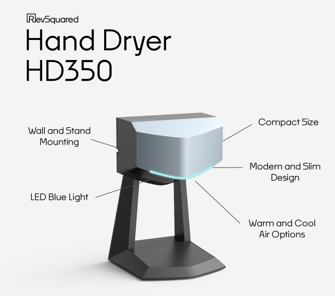 Hand Dryer With Stand For Commercial Residential Use, Multiple Mounting Options
