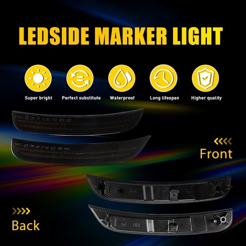Fit 03-07Infiniti G35 Coupe White LED Front Bumper Side Marker Light Clear 2/4/6 - Picture 5 of 21