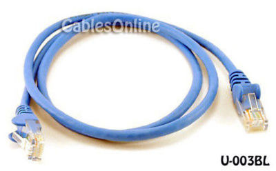 Intellinet 3ft CAT5E UTP Ethernet RJ45 Patch Cable Blue