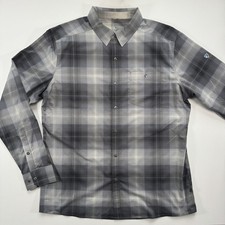 KUHL Response Lite Long Sleeve Shirt Mens Large Gray Plaid UPF 30 Never Worn