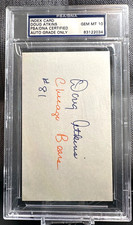 DOUG ATKINS HOF 3X5 INDEX CARD SIGNED AUTOGRAPH PSA DNA GEM MINT 10 AUTO