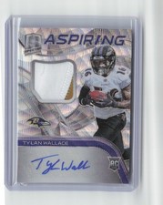 2021 Panini Spectra #APA-TW Tylan Wallace Aspiring Patch Auto Neon Pink #/25