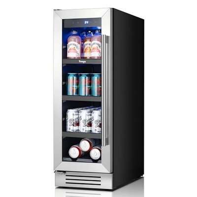 Yeego 12'' Beverage Cooler Refrigerator 60 Cans Mini Fridge for Beer Soda, 34-54 