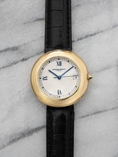 Vintage Chaumet Ref 12A990s White Roman Dial 18K Gold Pebble 36mm Case