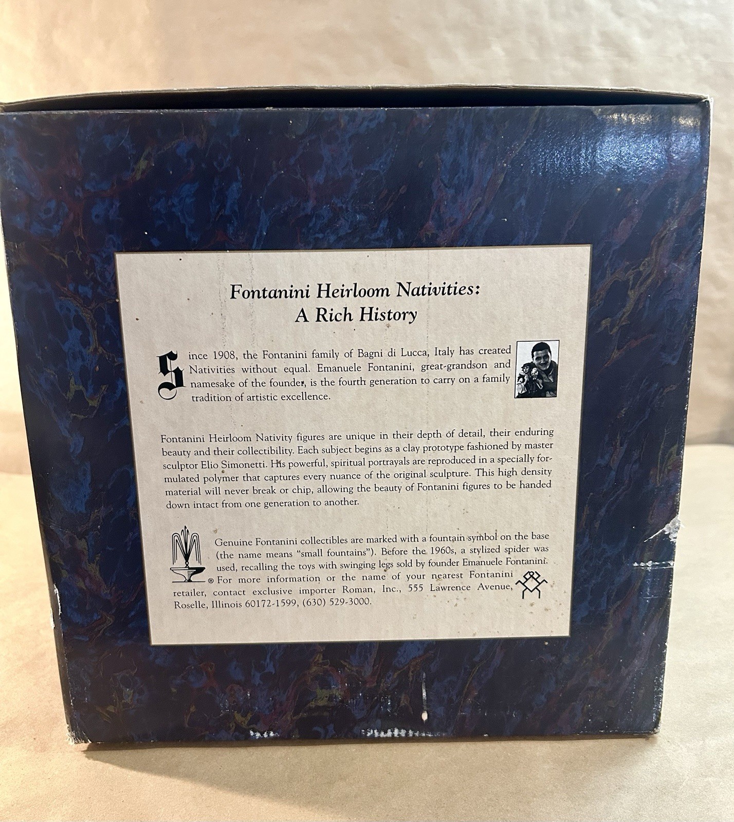 Vintage Fontanini Nativity Village Pottery Shop-Lighted- 5” Scale #50256-1997