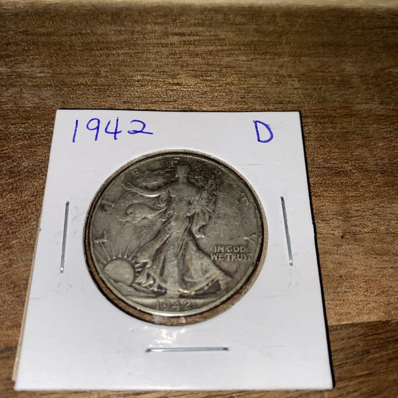 1942-D 50C Walking Liberty Half Dollar