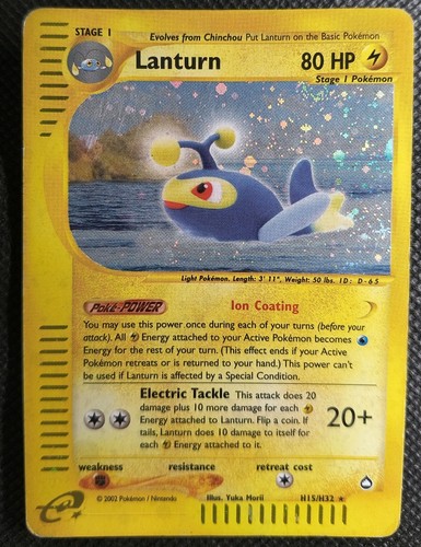 Lanturn H15/H32 Pokemon Aquapolis Holo Rare 