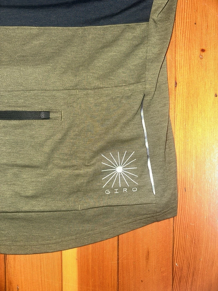 Camisa Giro Trail Pequeña Mujer Mezcla Merino Ciclismo Mtb Bicicleta Jersey Bolsillo Cremallera Foto 4 de 4