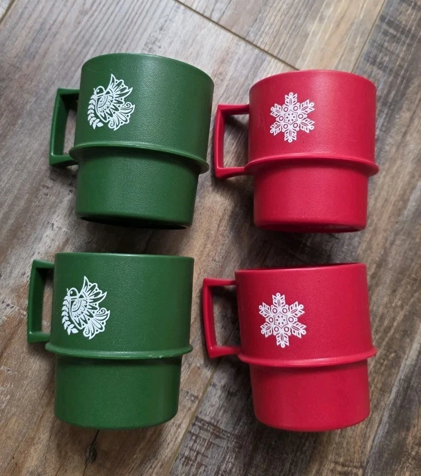 "Juego de platos y tazas Tupperware de colección almuerzo/picnic/merienda 8"" Navidad/vacaciones" Foto 3 de 3