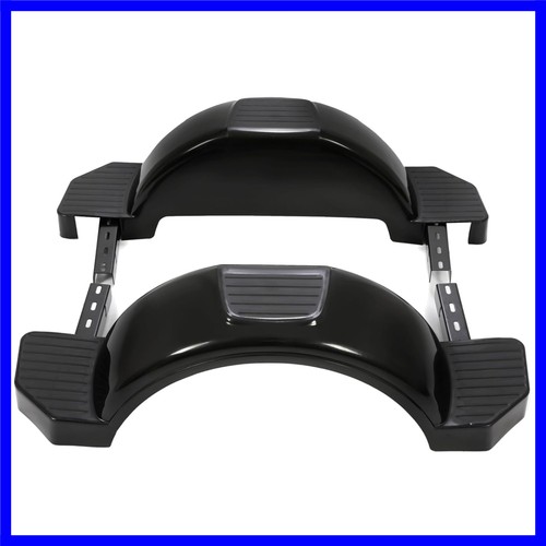Set of 2 Single Axle Trailer Fenders 13" Wheels Tire Skirt BoatBlack