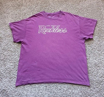 Young Reckless T-Shirt Men's Size XL Graphic Burgundy Shirt