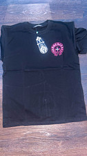Black chrome hearts shirt with pink logo