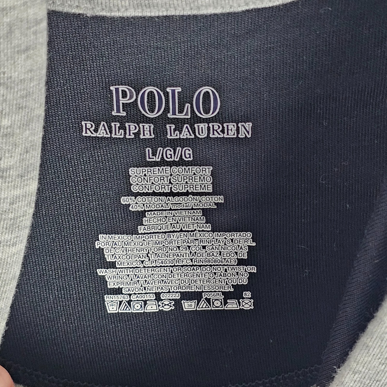 Polo Ralph Lauren Hoodie Mens Large Supreme Comfort Long Sleeve Pullover P056RL thumbnail 6