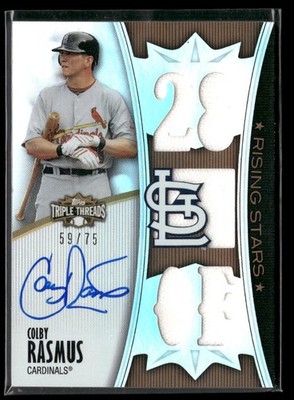 2010 Topps Triple Threads #123 Colby Rasmus Sepia #/75 AUTO Relic