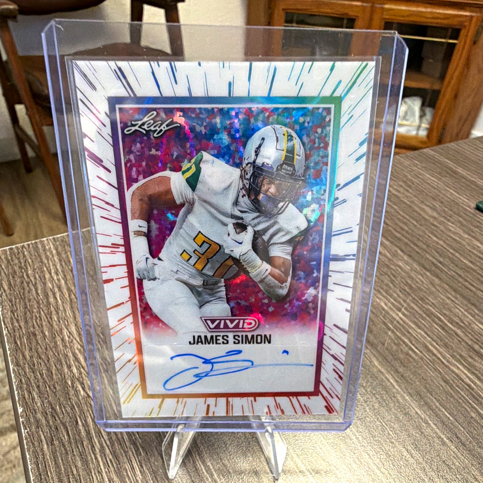 Leaf Vivid 2025 James Simon Auto Serial #4/5 Football Card BA-JS1 NCAA