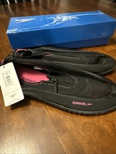 Speedo Women's Surfwalker Water Shoes - Black/Pink Size 9 New