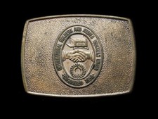 KE17125 VINTAGE 1970s INTERNATIONAL MOLDERS ALLIED WORKERS UNION BUCKLE