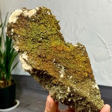 1.7LB Natural Colored pyrite+calcite, crytal symbiotic mineral specimen/Hubei