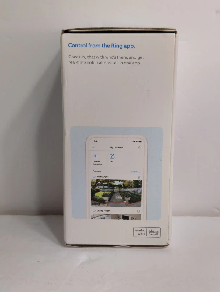 Campainha de vídeo Wi-Fi inteligente anel bateria vídeo HD lacrado - Imagem 4 de 4