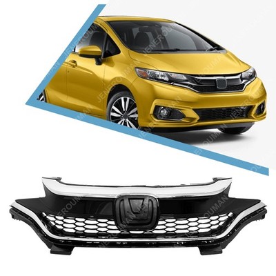 Chromed Grille For 2018-2020 Honda Fit Hatchback Front Bumper Upper Mesh Grill