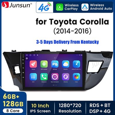 For Toyota Corolla 2014-2016 6+128GB Android15 CarPlay Car Stereo Radio GPS Navi