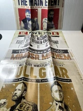 5 AEW 16x20 POSTERS Wrestling All Elite Crate PWC MJF JERICHO MOXLEY Cassidy