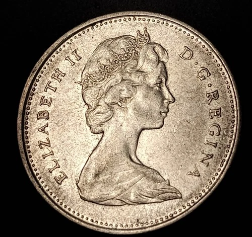 1965 Silver Canada Canadian Caribou Quarter 25 Cents Elizabeth II Free Shipping